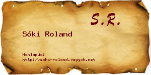 Sóki Roland névjegykártya